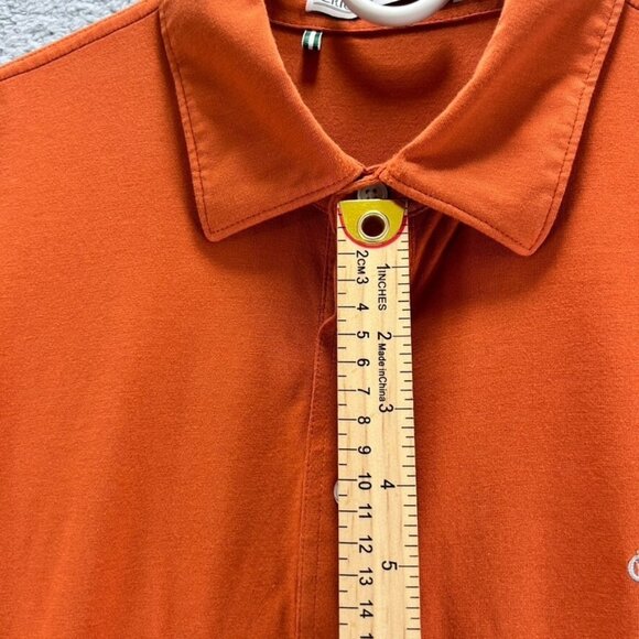 Criquet Mens Polo Shirt Large Burnt Orange Pima Cotton Slim Fit Top - Picture 4 of 10